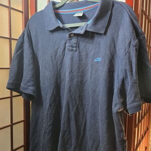 Vintage Nike Men's Navy Polo style Shirt